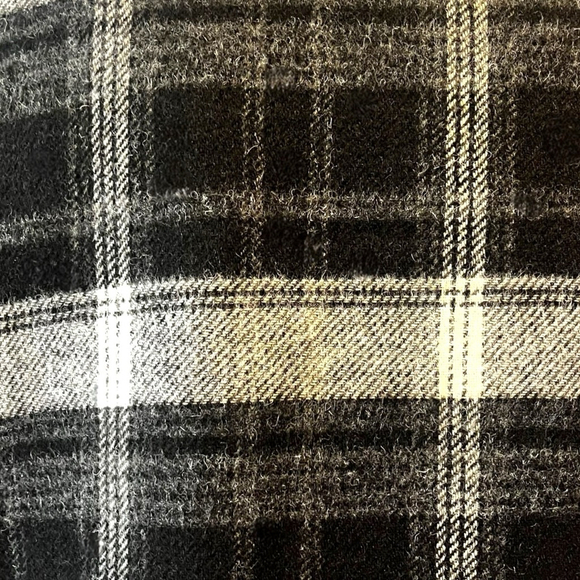 Tigha Men’s Plaid Wool Blend Jacket w/ Sherpa Collar, Black/Grey Check - Picture 13 of 16